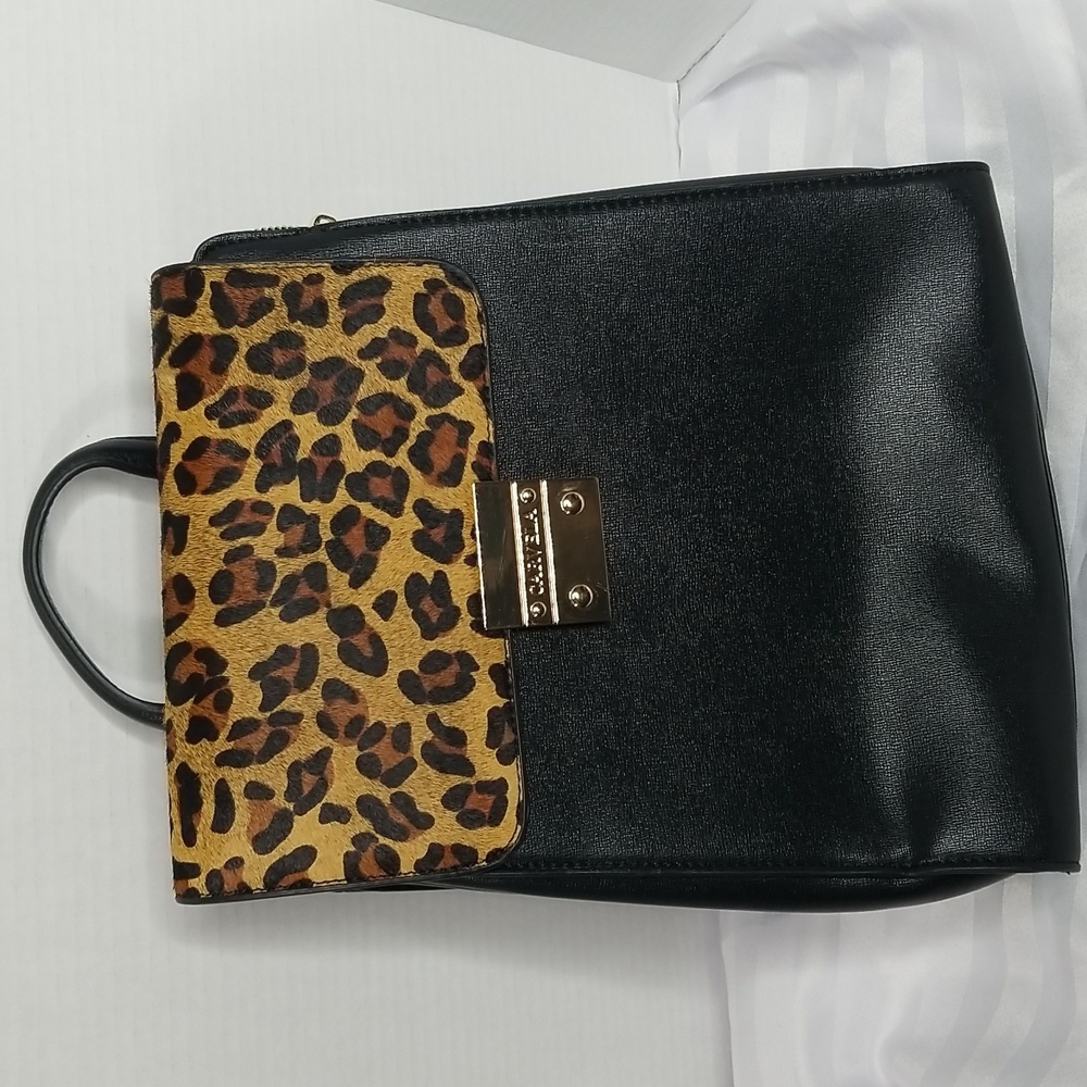 CARVELA BACKPACK WITH LEOPARD PRINT FLAP